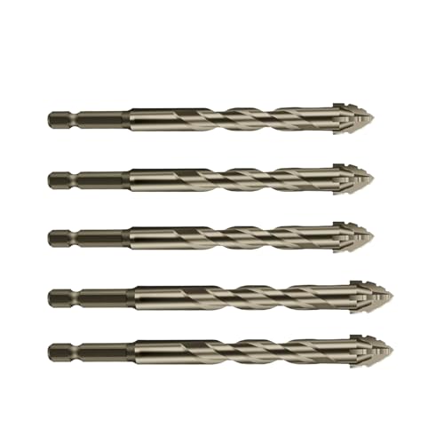 Juego de brocas excéntricas de cuatro filos, herramientas de perforación afiladas | Equipo de perforación para azulejos, cemento, hormigón, ladrillo, vidrio, alta dureza para bricolaje, renovación