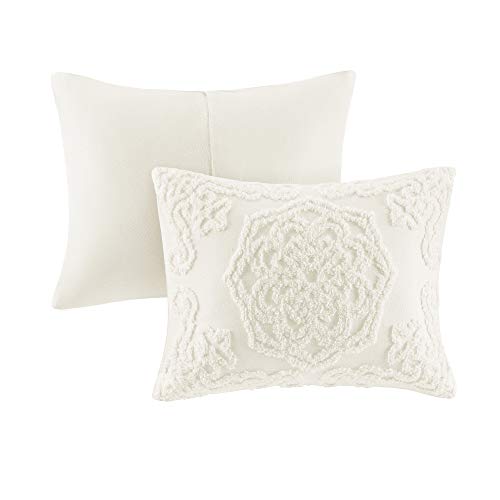 Madison Park Laetitia Lightweight 100% Cotton Quilt Set, Breathable Chenille Tufted, Shabby Chic Boho Medallion Design, Sham, Floral Ivory w/ Tassels, Full/Queen (90 in x 90 in) 3 Piece by Madison Park - Image 7