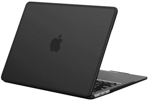 Image of BlueSwan Case Compatible for New MacBook Air 13 /13.3 inch 2018 2020 2021 Released,M1 A2337 A2179 A1932, Anti-Rupture TPU Frame + Ultra-Thin PC Matte Anti-Fingerprint Protective Cover - Frosted Black