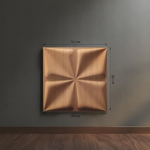 Image of Kayra Decor 3D PVC Wall Panel Bloom Design Gold Color 19.7 inch x 19.7 inch (Pack of 40) - Covers 107.80 Sq. Ft.