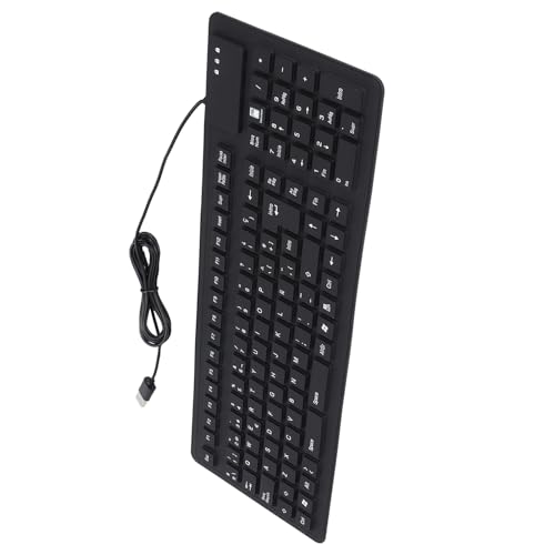 Teclado plegable de 108 teclas Aramox con cable USB y diseño silencioso 5