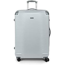 Maletas Gabol Ofertas Gabol - Balance | Maletas de Viaje Grandes Rigidas de 52 x 76 x 28 cm con Capacidad para 85 L de Color Plata