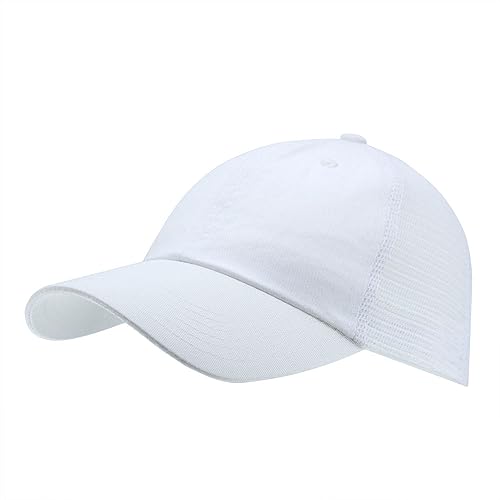 Image of The Vintage Year Washed Cotton Unstructured Soft Mesh Adjustable Trucker Baseball Cap