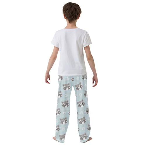 ZZKKO Cute Raccoon Forest Cartoon Boys Pants for Kids Jogger Pants with Pockets S-XL3