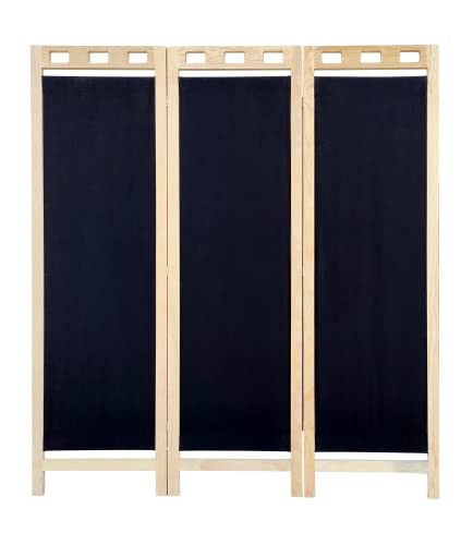 La Mejor Recopilación de Biombos que puedes comprar esta semana. 39 MARDAM BIOMBO MAMPARA Madera de Pino Natural 3 Paneles (Negro)