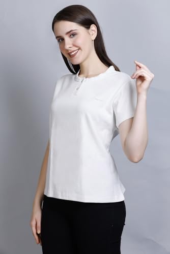 Image of CUPID Women Comfortable Cotton Round Neck Half Sleeve Casual T-Shirt, Sleep, Night, Yoga, Daily Gym n Lounge Wear Short Tee /Top for Girls