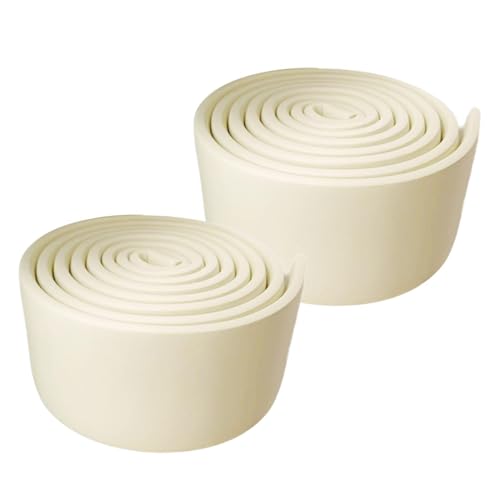 FytStycale 2 Pieces Baseboard Molding Trim Flexible Self Sticky Wall Base Skirting Strips Floor Baseboard Molding Trim Decorative Thickened Wall Sticker Skirting, Beige