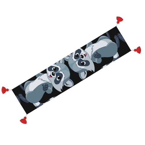 Chemin de table de 152,4 cm style chalet raton laveur pour cuisine