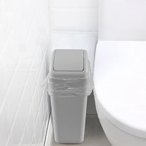 Utiao Slim Plastic Garbage Bin, 14 L Swing Trash Cans For Kitchen, Office, Bathroom #TOP5