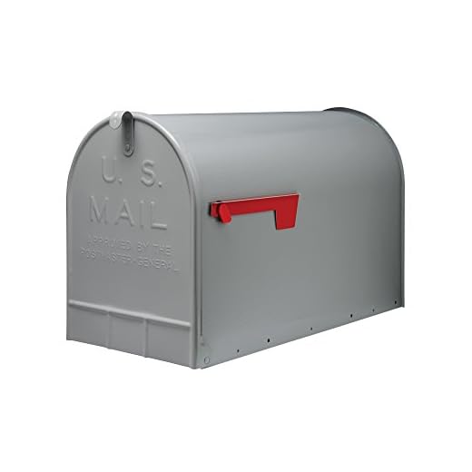 Gibraltar Stanley (ST200000) Post Mount Jumbo Mailbox, Galvanized Steel - Silver Gray