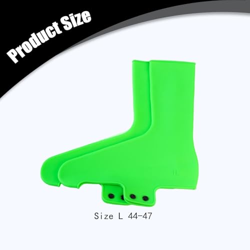 predolo 2 piezas cubiertas para zapatos impermeables a prueba de viento de silicona para ciclismo, color verde talla L miniatura 3
