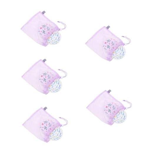 VICASKY 5 Conjuntos De Almofadas De Amamentação Almofadas De Sutiã Reutilizáveis Almofadas De Peito Laváveis Almofadas Pós-Parto Almofadas De Amamentação Para Alimentar Poliéster