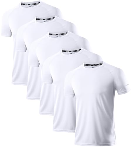 Image of Men's Quick-Dry Sportswear T-Shirts,4 /6 Pack Breathable Moisture Wicking Gym Tops for Training & Workout,Short Sleeve Tees