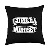 Funny Gorilla Mindset Joe-Quotes Words Inspire Throw Pillow