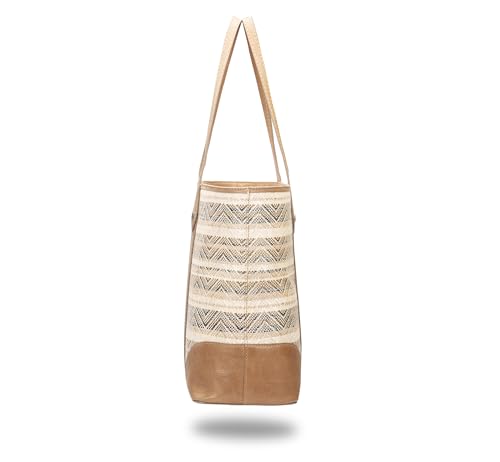 Image of Frye Women's Melissa Shopper Tote Bag, Stylist Large Handbag with Adjustable Strap & Pockets