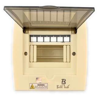 Bill Tech ECO Star 6 Way SPN Double Door MCB Distribution Board/Box