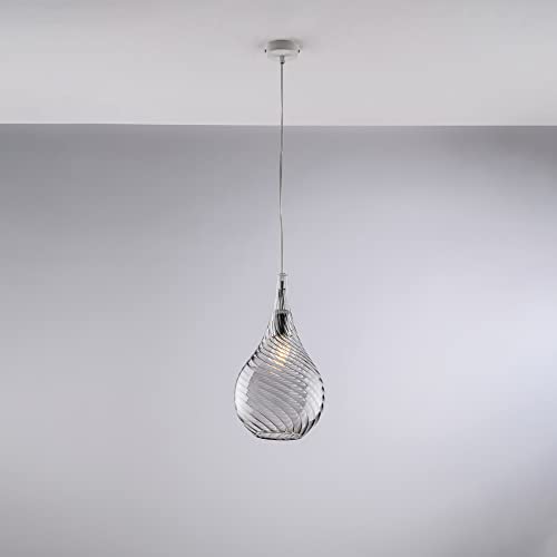 Lustre à suspension moderne en verre fumé pour éliminer l'éclairage agressif