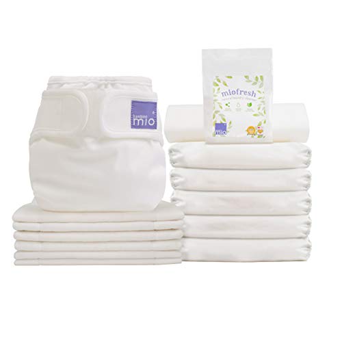 Bambino Mio, mioduo set de pañales reutilizables, blanco, talla 1 (