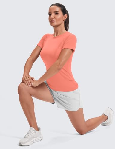 Image of MathCat Seamless Short Sleeve Workout Tops for Women