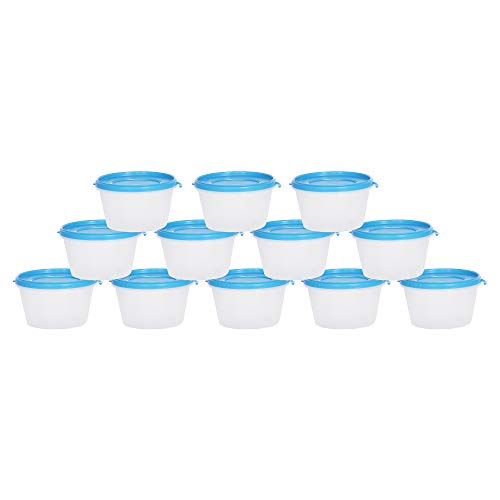 Image of Cutting EDGE 750ml Nesterware Food Storage Container Set of 12 for Pulses, Sugar, Tea, Cereals, Travelling, Spices, Office, Lunch Box (Blue)