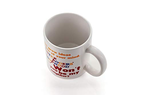 Toynk Mister Rogers Sweater Changing Coffee Mug | Add A Hot Beverage And Watch The Sweater Appear | Also Features Mister Rogers Quotes | Holds 16 Ounces