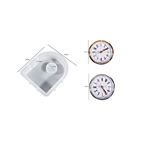 Xidmold Desk Clock Resin Mold, Arch Clock Casting Mold, Table Clock Silicone Mold With 2 Clock Movement Accessories, Desk Ornament Resin Mold For Table Home Decoration #TOP2