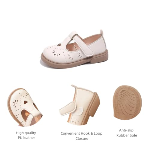 Toddler GirlsT-Strap Mary Jane Flats Princess Dress Shoes-Little Kids School Uniform Oxford4