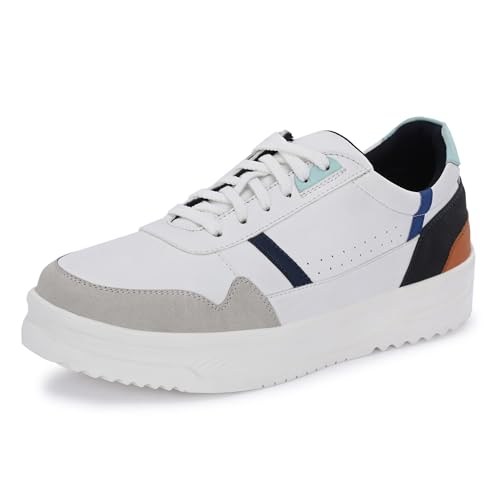 Image of Cruiser Mens Sneakers | Casual Shoes | Cone Heel Lace-Up Sneakers for a Unique Look |Experience Comfort & Style with Soft Cushioned Insole | Trendy Lace-Up Design Sneaker (2565)