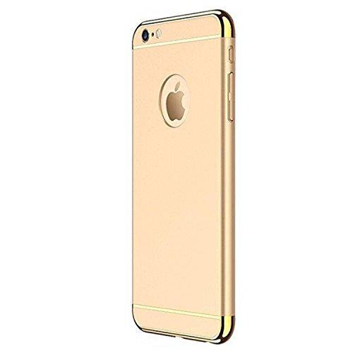 AIsoar®Coque iPhone 6 Plus/6S Plus, Case 3 en 1 Protection Hard PC Très Mince Non-Slip Surface Ultra Thin Mat de Placage Anti-Choc Anti-Rayures Shockproof Étui pour iPhone 6 Plus/6S Plus (Or)