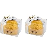 Goat Milk & Olive Oil Soap with Natural Sea Sponge 2-pack Coco Mango Scent: 6oz Exfoliating Bar f...