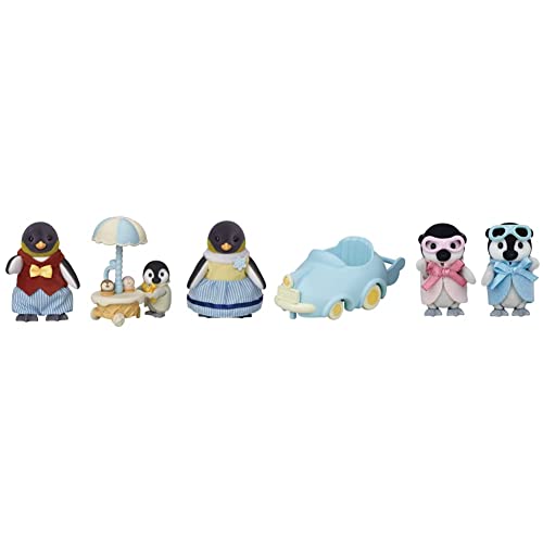 Sylvanian Families Familia Pinguino 5694 y Bebes de Juguete 5695
