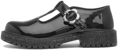 Kickers Girl's Kick T Bar Black School Shoes Classic Stylish