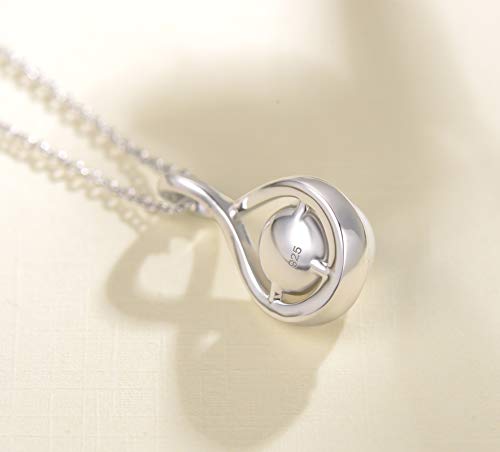 Fancime Pearl Necklace 925 Sterling Silver Infinity Pearl Necklace With Genuine Quality 9-10Mm Freshwater Cultured Pearls Fine Pearl Jewelry For Women #TOP3