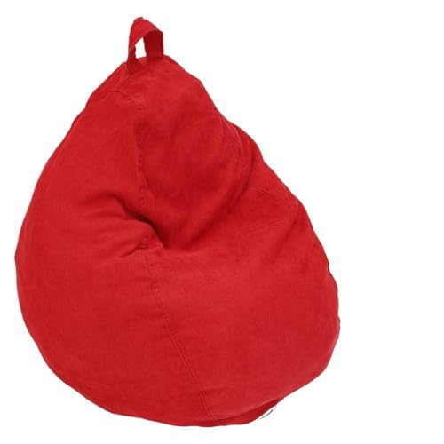 AMEEDA Funda Puff Funda de Pana for puf, Protector sofá Cama con asa, Lavable a máquina, y Afelpado, Ideal for Guardar en casa, for niños Adultos(Red)
