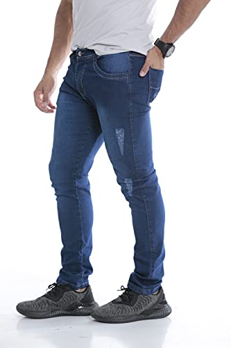 Kit 03 Calças Jeans Sarja Masculina Skinny Lyicra Ofertas 44