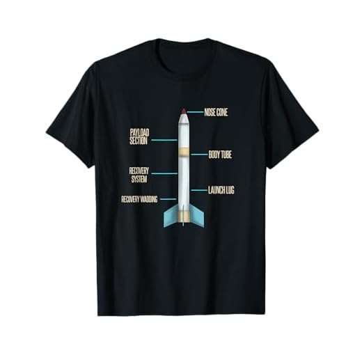 Aerospace Model Rocket Kit Drawing Design T-Shirt