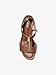 Michael Kors Women's Berkley Wedge Sandal, Gold-Tone Hardware, Luggage, 8.5