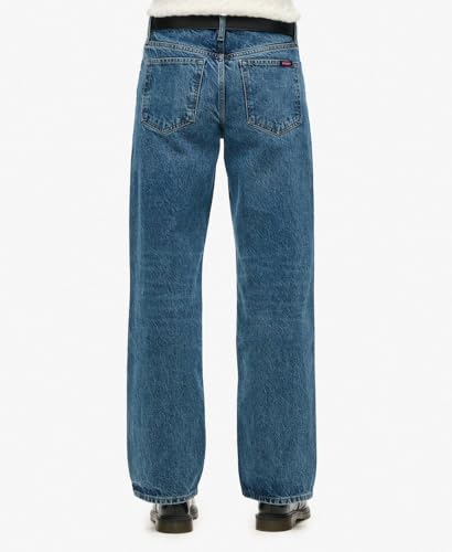 Superdry Para Mujer. W7011013A Jeans Talle Medio Y Pernera Ancha Azul (30/30), Casual, AlgodóN, Denim - 3