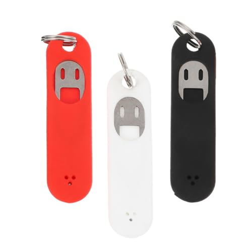 Toddmomy Outils D'extraction de Puce avec Porte-clés Pratique en Acier Inoxydable Lot de 3 avec Protection en Silicone, Compatible Smartphones et Tablettes pour Adultes