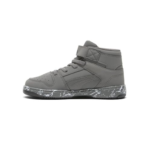 PUMA Toddler Boys Rebound Layup Marble Nubuck High Sneakers Shoes Casual - Grey - Size 3 M3