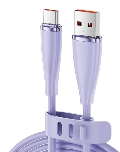 6A USB �P�[�u�� 100W �^�C�v C �����f�[�^ ���C���[(Purple 2m,1Pcs)