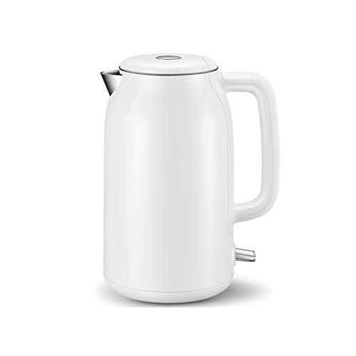 Hervidor eléctrico simple blanco 1.7L acero inoxidable miniatura 1