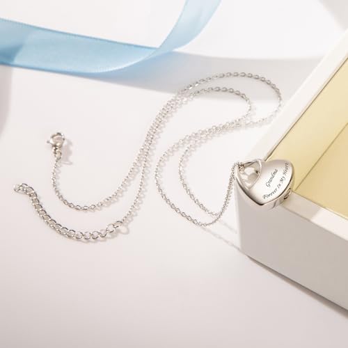 Cremation Jewelry for Ashes Heart Urn Necklaces for Ashes, Locket Necklace for Ashes Memorial Urn Jewelry Waterproof Keepsake Pendant with Funnel Kit & Bag3