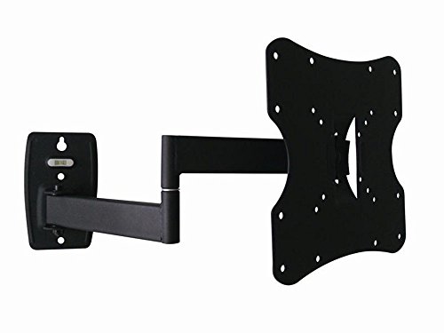 INLAND ProHT Articulating TV Wall Mount Full Motion (05329) for TV Flat Panel Monitor 23'' to 42,Tilt 15&deg;，Swivel 90&deg;,VESA up to 200x200,Cold-Rolled Steel Material, Max Load 55 Lbs, Black