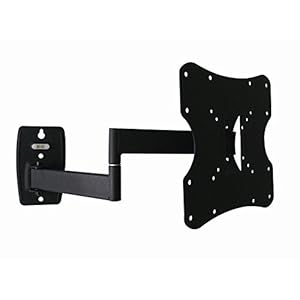 INLAND ProHT Articulating TV Wall Mount Full Motion (05329) for TV Flat Panel Monitor 23” to 42,Tilt 15°，Swivel 90°,VESA up to 200×200,Cold-Rolled Steel Material, Max Load 55 Lbs, Black