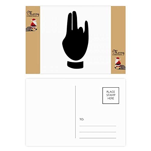 Cartes postales silhouette Père Noël noir lot de 20 correspondance voeux correspondance