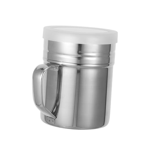 SOLUSTRE Powdered Sugar Dispenser Stainless Steel Sugar Shaker Mesh Sifter Baking Tool Fine Mesh for Dusting 1pc