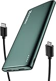 ✔ Ventaja liviana: el cargador portátil de 10,000 mAh brinda un tiempo de uso más prolongado para su dispositivo. Pesa solo 220 gramos, 13,6 x 6,8 x 1,6 cm.
