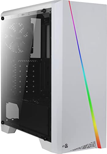 Cylon White Rgb Mid Tower Computer Case #TOP7