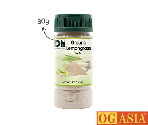 DH FOODS Gemahlene Zitronen Gras – Vietnamesisches Gewürz für Curry, Grill, Marinade & mehr – OG ASIA – 30g